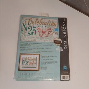 Dimensions Cross Stitch Kit Celebrating Anniversary Record